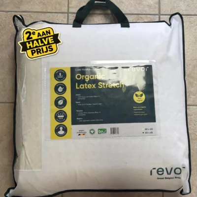 kussen organic latex stretch 2e aan halve prijs